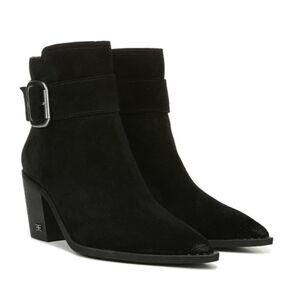 Sam Edelman Leonia Suede Black Ankle Booties